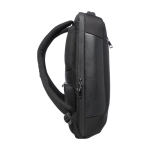 Mochila para PC de poliéster reciclado para tablet e PC de 15,6'' cor preto vista lateral