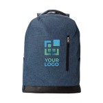 Mochila antirroubo RPET para PC, tira para ajustar ao trolley 15” cor azul vista principal