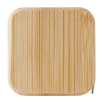 Fita métrica sustentável de bambu com forma quadrada 1M cor castanho primeira vista