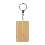 Porta-chaves de bambu com diferentes cabos de carregamento escondidos cor castanho primeira vista