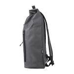 Mochila enrolável de RPET 600D com fecho de velcro e fivela cor cinzento terceira vista