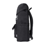 Mochila para PC de RPET com aba e bolso com fecho magnético 15” cor preto sétima vista