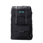 Mochila para PC de RPET com aba e bolso com fecho magnético 15” cor preto vista principal