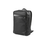 Mochila de algodão reciclado com detalhes em couro reciclado 340 g/m2 17” cor preto