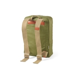 Mochila de algodão reciclado com detalhes em couro reciclado 340 g/m2 17” cor verde militar segunda vista