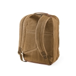 Mochila de algodão reciclado com revestimento encerado 230 g/m2 cor camel segunda vista