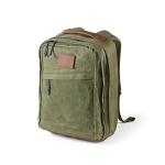 Mochila de algodão reciclado com revestimento encerado 230 g/m2 cor verde militar