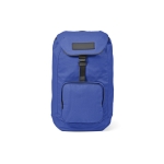 Mochila resistente à água de algodão reciclado com fivela 240 g/m2 cor azul vista frontal 