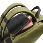 Mochila resistente à água de algodão reciclado com fivela 240 g/m2 cor verde militar quarta vista 