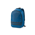 Mochila de RPET com bolso para portátil e faixas refletoras 18L cor azul