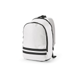 Mochila de RPET com bolso para portátil e faixas refletoras 18L cor branco