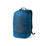 Mochila de RPET com tiras refletoras e bolso para sapatos 25L cor azul