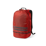 Mochila de RPET com tiras refletoras e bolso para sapatos 25L cor vermelho