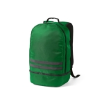 Mochila de RPET com tiras refletoras e bolso para sapatos 25L cor verde