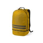 Mochila de RPET com tiras refletoras e bolso para sapatos 25L cor amarelo-escuro