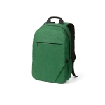 Mochila de 300D RPET com compartimento frontal com zíper 18L 15,6” cor verde