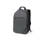 Mochila de 300D RPET com compartimento frontal com zíper 18L 15,6” cor cinzento-escuro