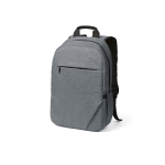 Mochila de 300D RPET com compartimento frontal com zíper 18L 15,6” cor cinzento-claro