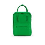 Mochila de algodão reciclado com alças e bolso frontal 450 g/m2 cor verde