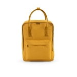 Mochila de algodão reciclado com alças e bolso frontal 450 g/m2 cor amarelo-escuro