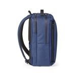 Mochila de poliéster reciclado para PC com fechos impermeáveis 15,6'' cor azul vista lateral 