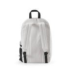 Mochila de RPET para portátil com acabamento ripstop 15,6'' cor branco vista traseira 