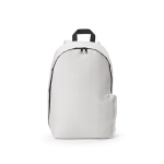 Mochila de RPET para portátil com acabamento ripstop 15,6'' cor branco vista frontal 