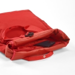 Mochila urbana de RPET com fecho enrolável de fivela 20L cor vermelho terceira vista 