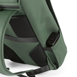 Mochila de couro sintético com espaço acolchoado para portátil 20L cor verde terceira vista de detalhe