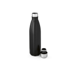 Garrafa de aço inoxidável reciclado com acabamento mate 400ml cor preto segunda vista