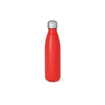 Garrafa de aço inoxidável reciclado com tampa antigotejo 500ml cor vermelho