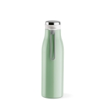 Garrafa de aço inoxidável reciclado com função térmica 470ml cor verde pastel segunda vista