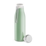 Garrafa de aço inoxidável reciclado com função térmica 470ml cor verde pastel quarta vista 