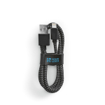 Cabo de carregamento de RPET de 1 metro com conector USB-A e Lightning vista principal