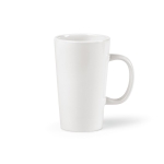 Caneca com corpo de cerâmica e pega grande 270ml cor branco