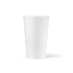 Caneca com corpo de cerâmica e pega grande 270ml cor branco segunda vista frontal 