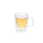 Caneca de vidro de borossilicato de parede dupla 220ml cor transparente segunda vista