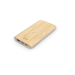 Powerbank ecológica feita de bambu com porta tipo C 10.000 mAh cor natural segunda vista