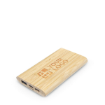 Powerbank ecológica feita de bambu com porta tipo C 10.000 mAh vista principal