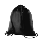 Mochila de cordas de RPET em cores vivas com cordas a condizer cor preto segunda vista