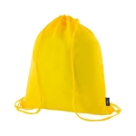 Mochila de cordas de RPET em cores vivas com cordas a condizer cor amarelo segunda vista