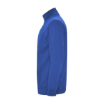 Camisola de algodão e poliéster com meio fecho de correr 280 g/m2 cor azul real vista lateral