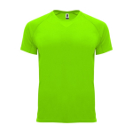 T-shirt técnica de poliéster 100% para homem 135 g/m2 Roly cor verde fluorescente