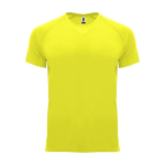 T-shirt técnica de poliéster 100% para crianças 135 g/m2 Roly cor amarelo fluorescente