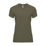 T-shirt técnica de poliéster 100% para mulher 135 g/m2 Roly cor verde militar