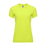 T-shirt técnica de poliéster 100% para mulher 135 g/m2 Roly cor amarelo fluorescente