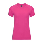 T-shirt técnica de poliéster 100% para mulher 135 g/m2 Roly cor fúcsia fluorescente