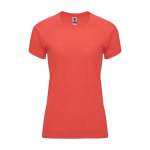 T-shirt técnica de poliéster 100% para mulher 135 g/m2 Roly cor coral