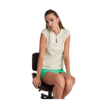 T-shirt de algodão com gola em V para mulher 200 g/m2 Roly cor branco