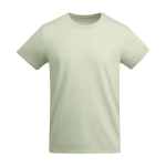 T-shirt de algodão de malha orgânico para homem 175 g/m2 Roly cor verde suave